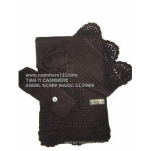 100% Cashmere Angel Set: Scarf Magic Gloves